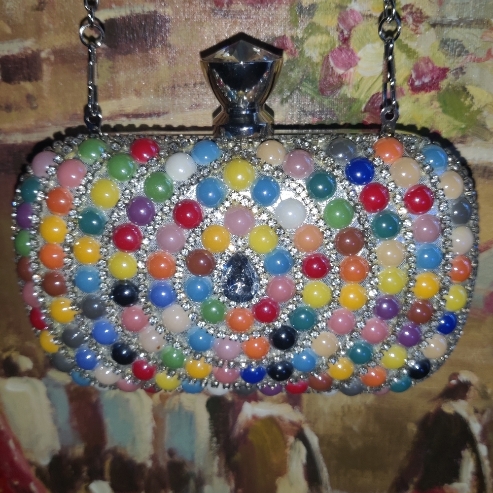 Jeweled evening clutch